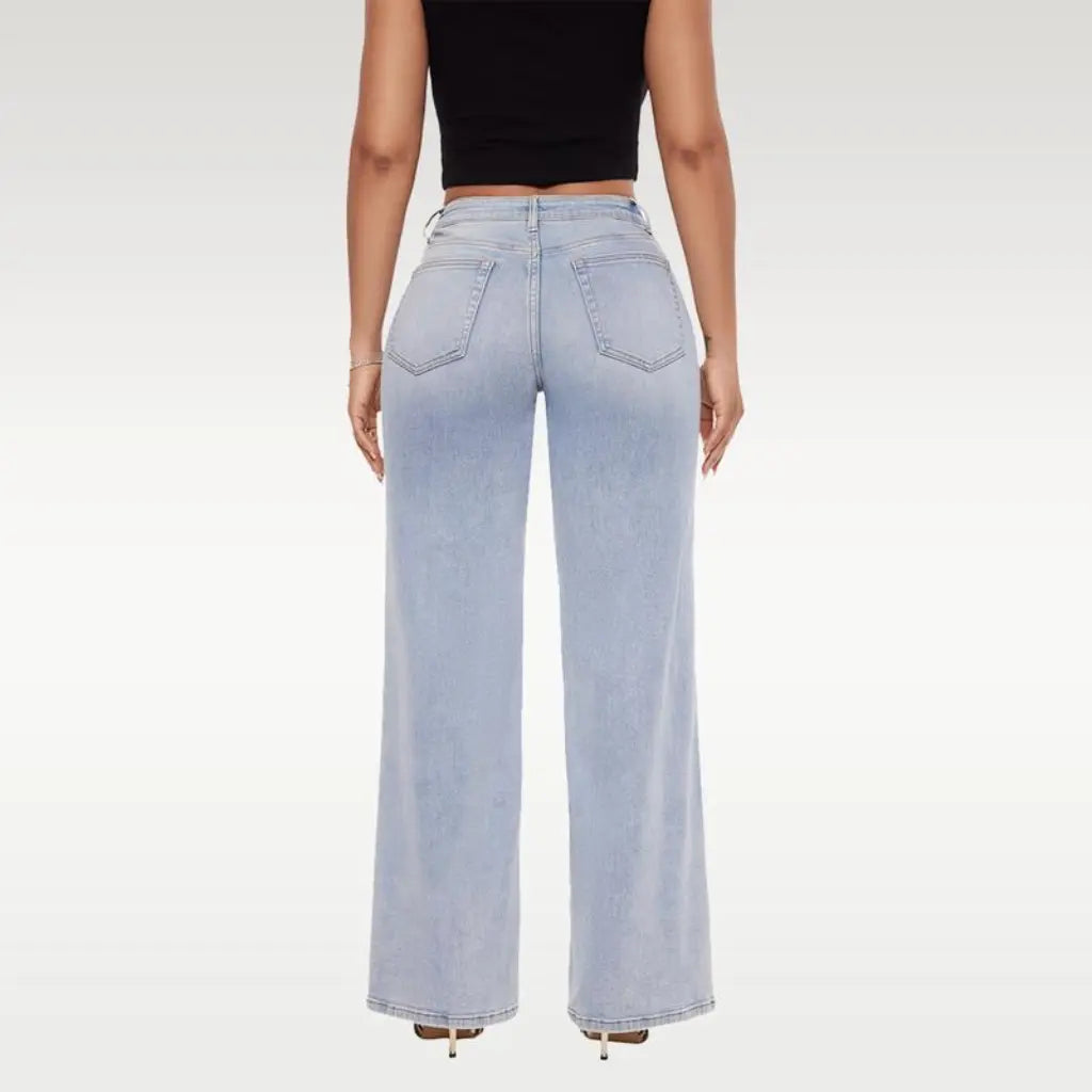 NoorCurve™ Stretch-Jeans mit weitem Bein