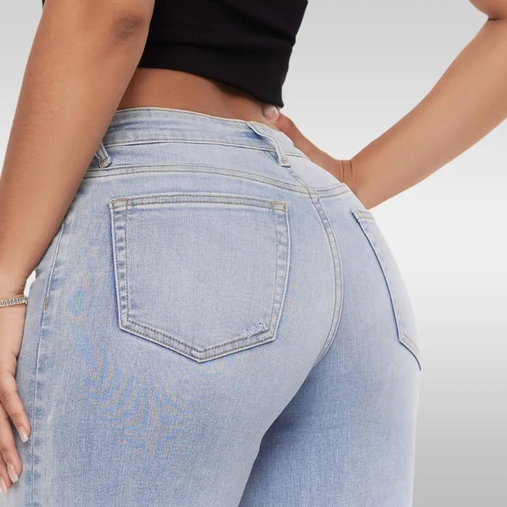 NoorCurve™ Stretch-Jeans mit weitem Bein