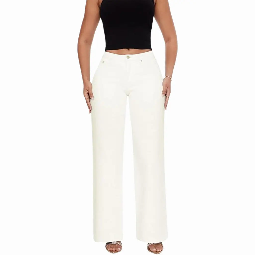 NoorCurve™ Stretch-Jeans mit weitem Bein