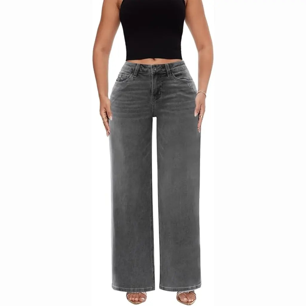 NoorCurve™ Stretch-Jeans mit weitem Bein