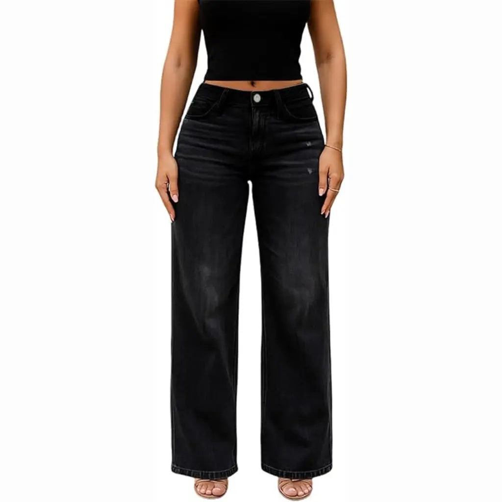 NoorCurve™ Stretch-Jeans mit weitem Bein